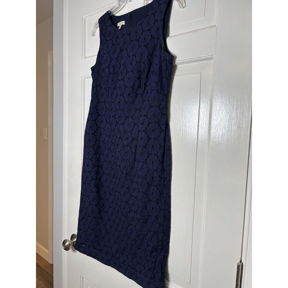 Talbots Womens Dress Size 4 Sleeveless Pointelle Stitch Pull On Lined - Picture 2 of 8